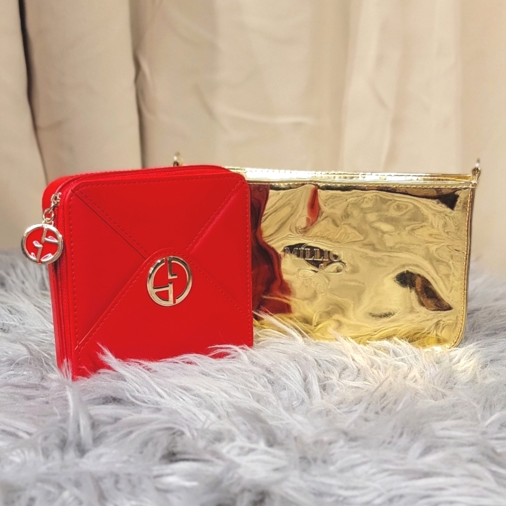 Giorgio Armani Small Beauty Organizer with mirror and Paco rabanne Pouch